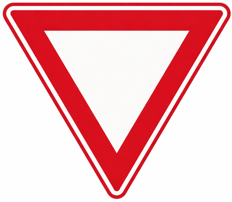 verkeersbord B6 - Verleen voorrang