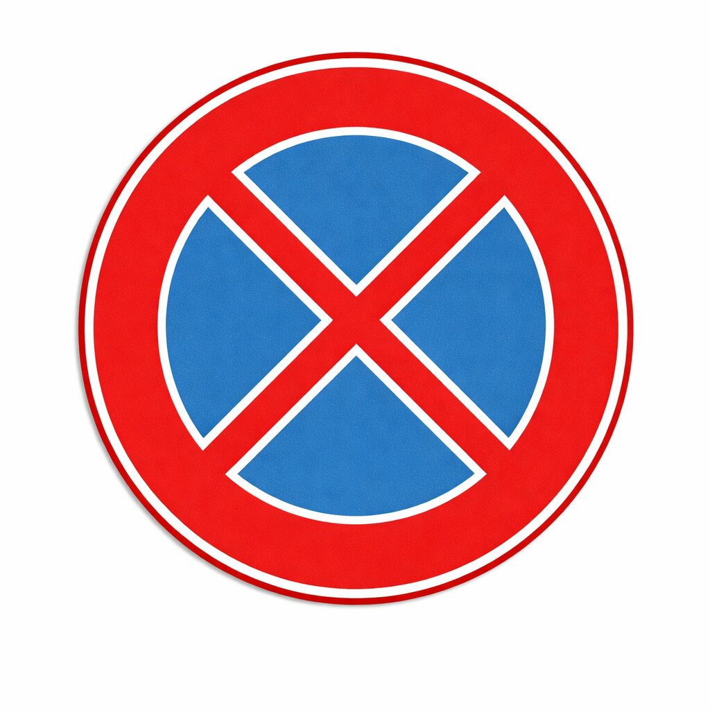 E2 - Verbod tot stilstaan bord